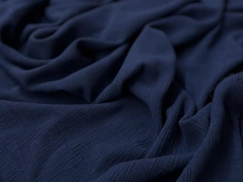 Bio Bambus Kreppviskose dunkelblau