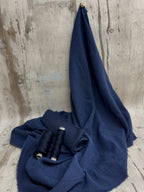 Bio Bambus Kreppviskose dunkelblau