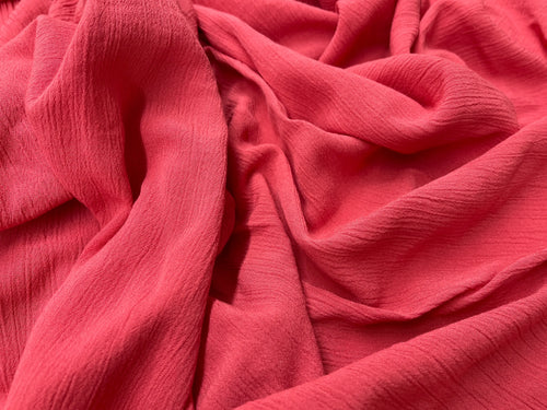 Bio Bambus Kreppviskose kräftiges Koralle