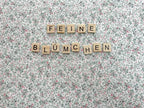 Bio Baumwolle angeraut feine Blümchen mint