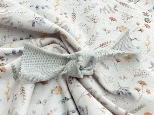 Bio Baumwolle blau weiß grob gewebt