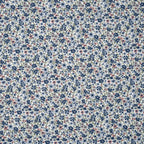 Bio Baumwolle Gewebe Blumen Ecru Blau Grün Rosa