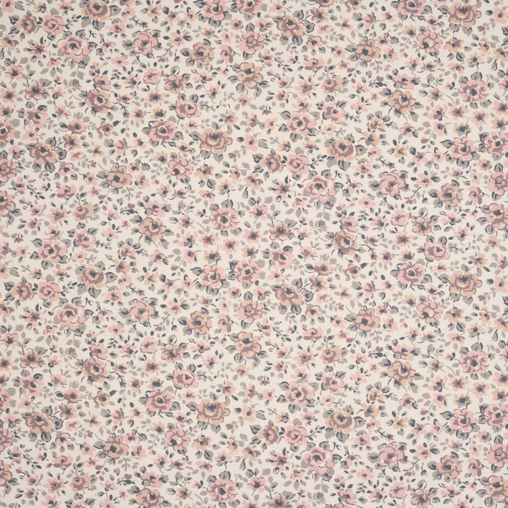 Bio Baumwolle Pastellrosen | Stoffwerk