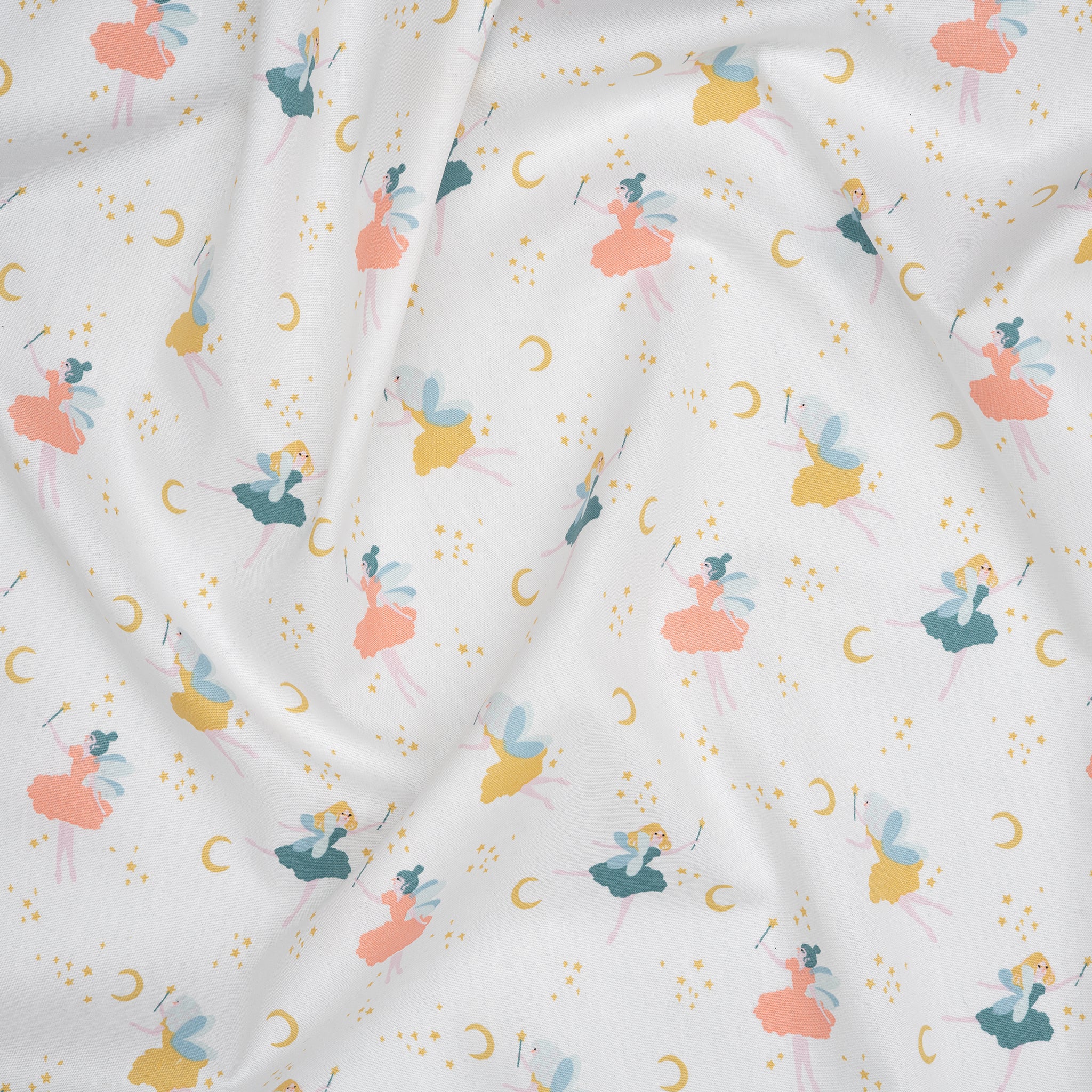 Bio Baumwolle Popeline Feennacht Weiß