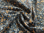 Bio Baumwolle Popeline Floret orange grau