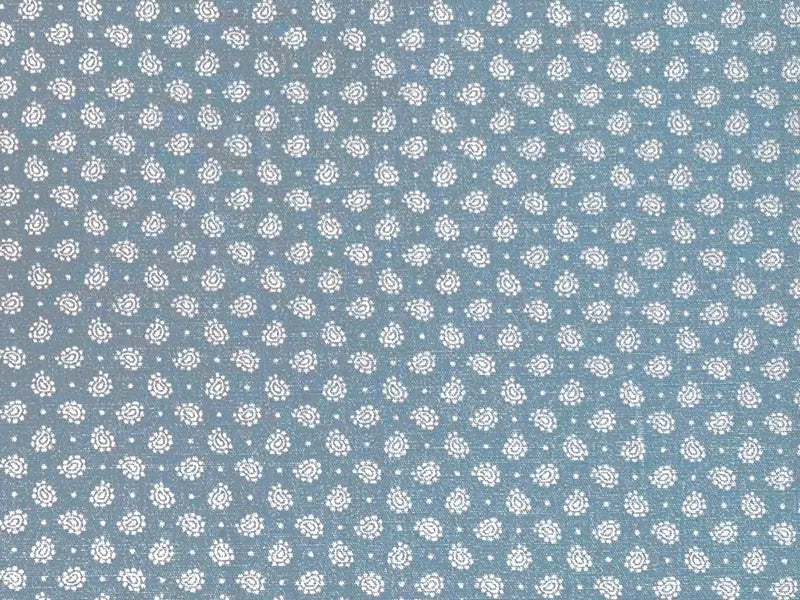 Bio Baumwolle Popeline Hemd und Blusenstoff hellblau grau