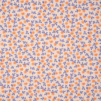 Bio Baumwolle Popeline Kleine Blümchen Lila Apricot | Stoffwerk