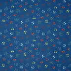 Bio Baumwolle Popeline Kleine Blümchenzweige Blau | Stoffwerk