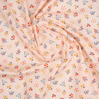 Bio Baumwolle Popeline Kleine Blümchenzweige Lachs Hell