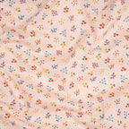 Bio Baumwolle Popeline Kleine Blümchenzweige Lachs Hell