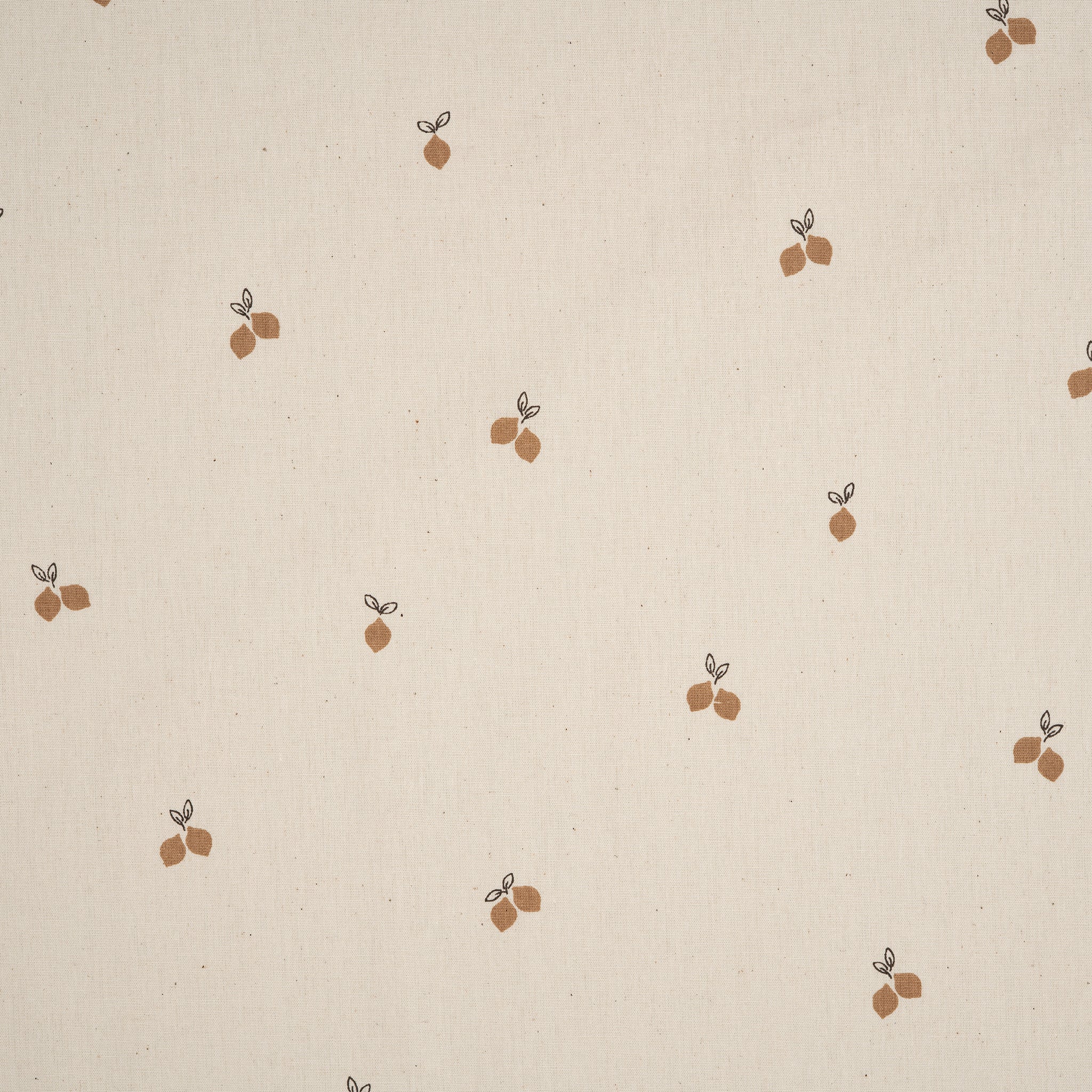 Bio Baumwolle Popeline Naturbelassen Kleine Zitronen