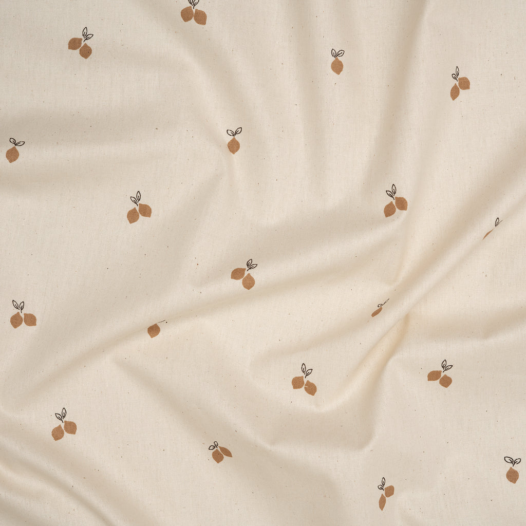 Bio Baumwolle Popeline Naturbelassen Kleine Zitronen