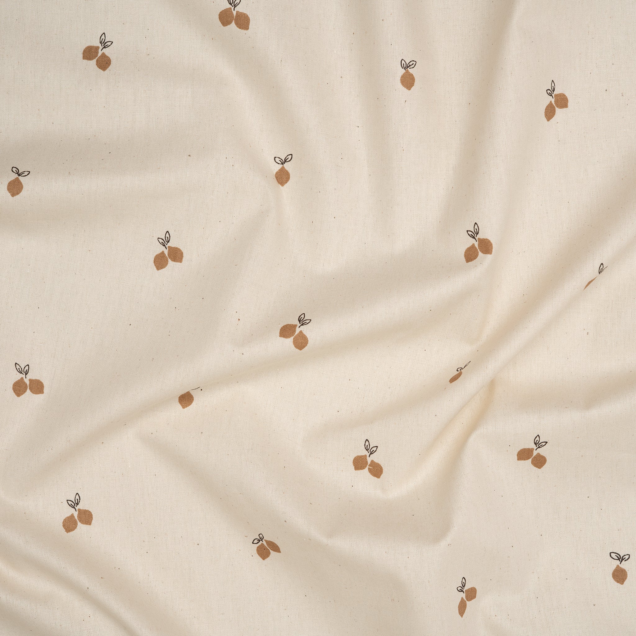 Bio Baumwolle Popeline Naturbelassen Kleine Zitronen