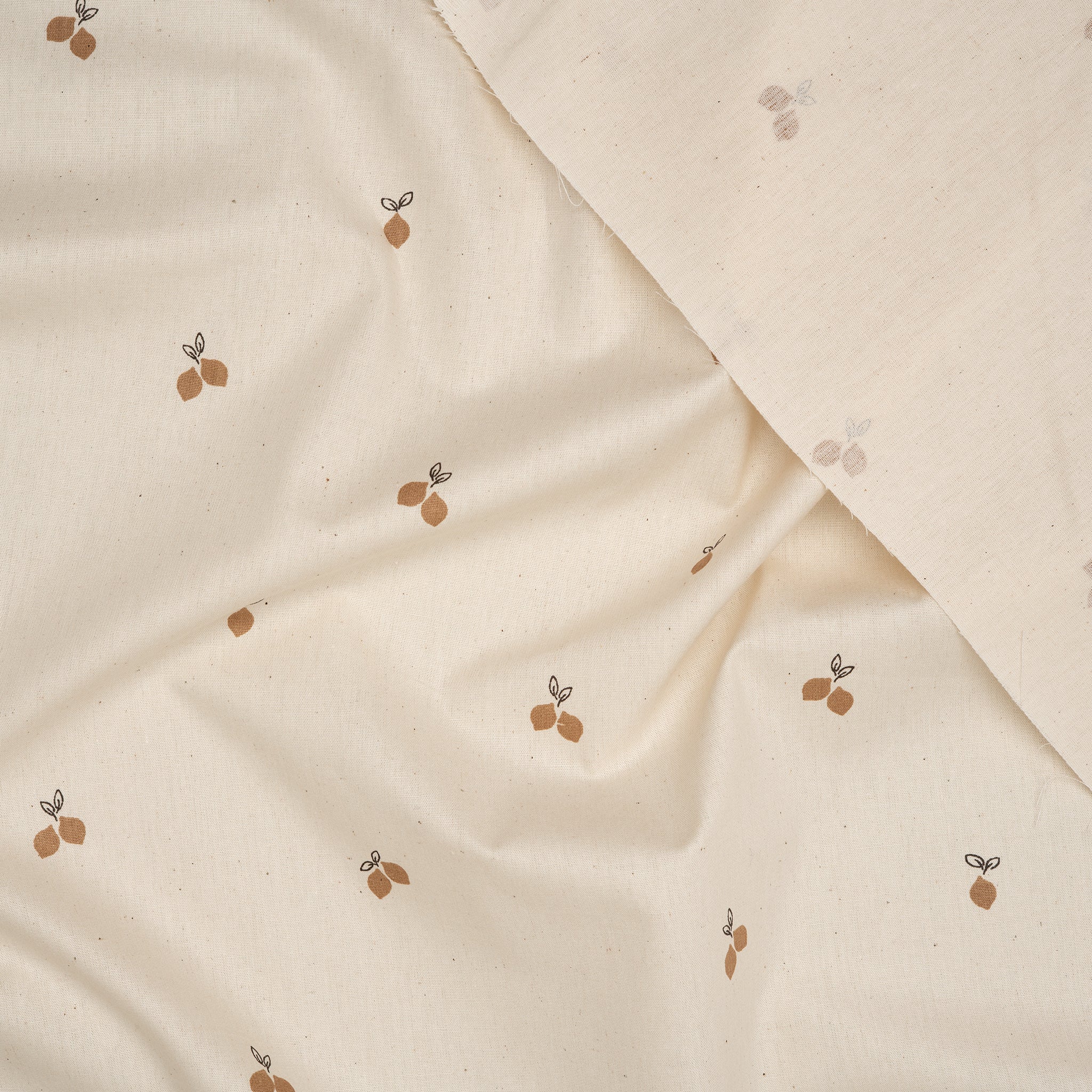 Bio Baumwolle Popeline Naturbelassen Kleine Zitronen