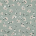 Bio Baumwolle Popeline niedliche Katzen mint