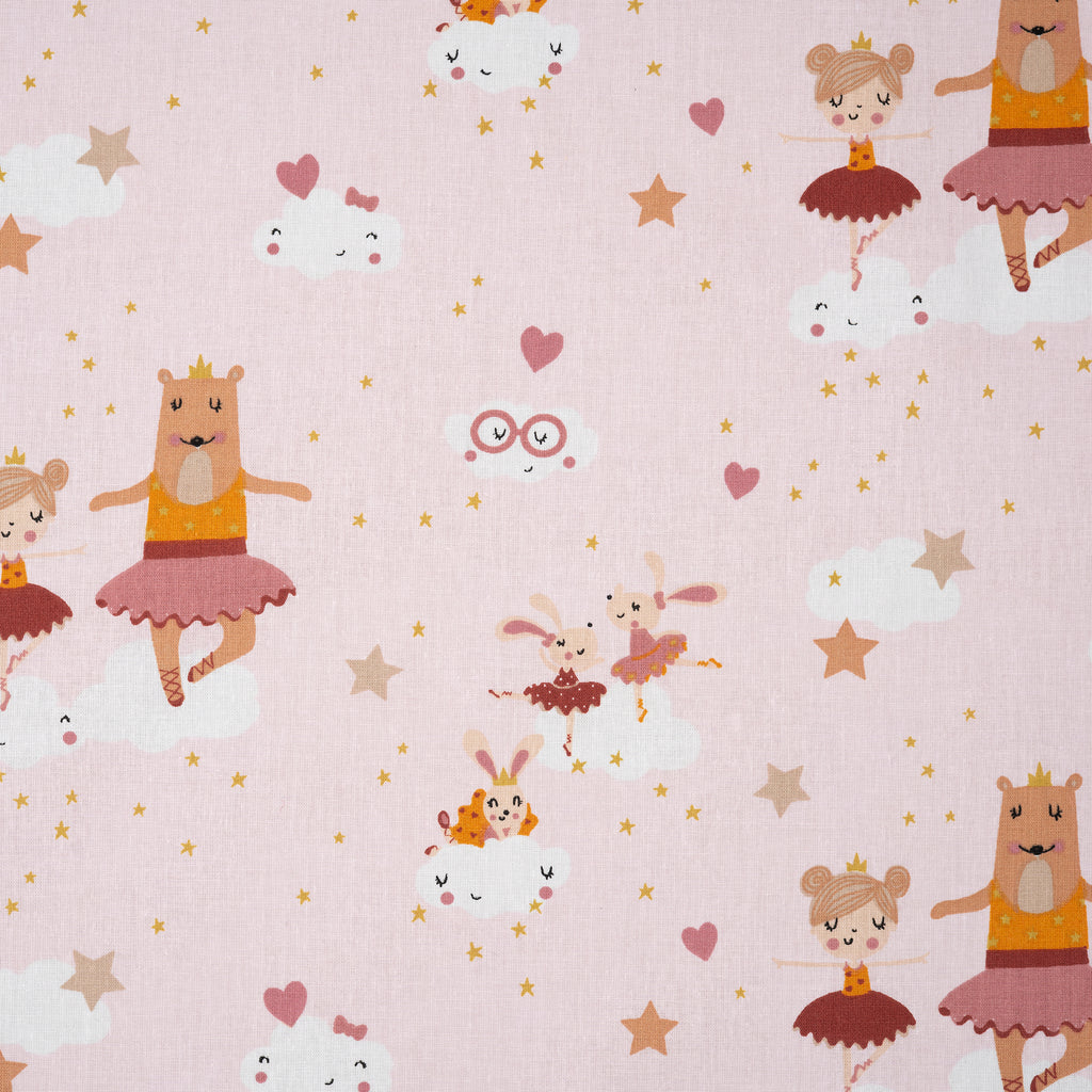 Bio Baumwolle Popeline Verträumte Primaballerina Rosa