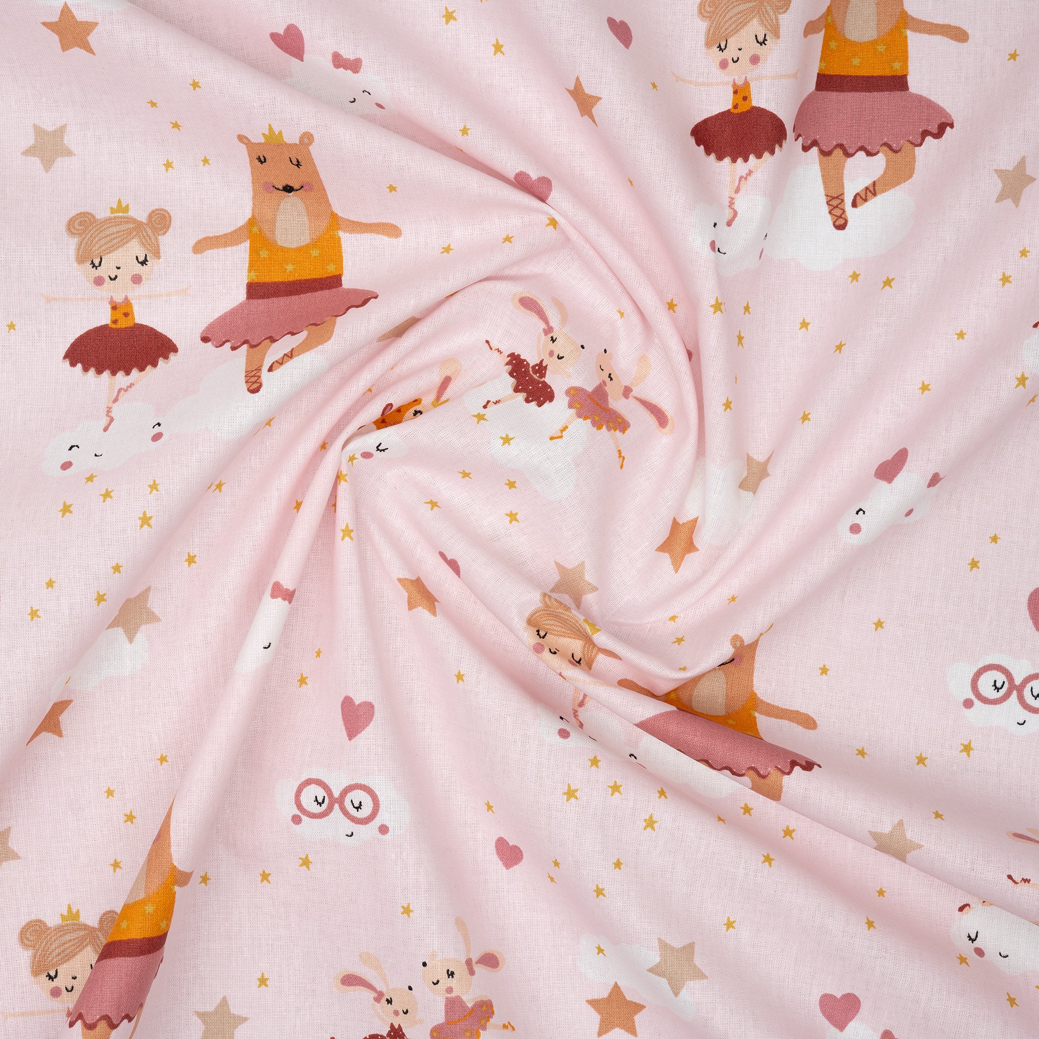 Bio Baumwolle Popeline Verträumte Primaballerina Rosa