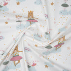 Bio Baumwolle Popeline Verträumte Primaballerina Weiß