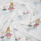 Bio Baumwolle Popeline Verträumte Primaballerina Weiß