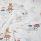 Bio Baumwolle Popeline Verträumte Primaballerina Weiß