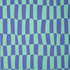 Bio Baumwolle Popeline Wilde Karos Blau