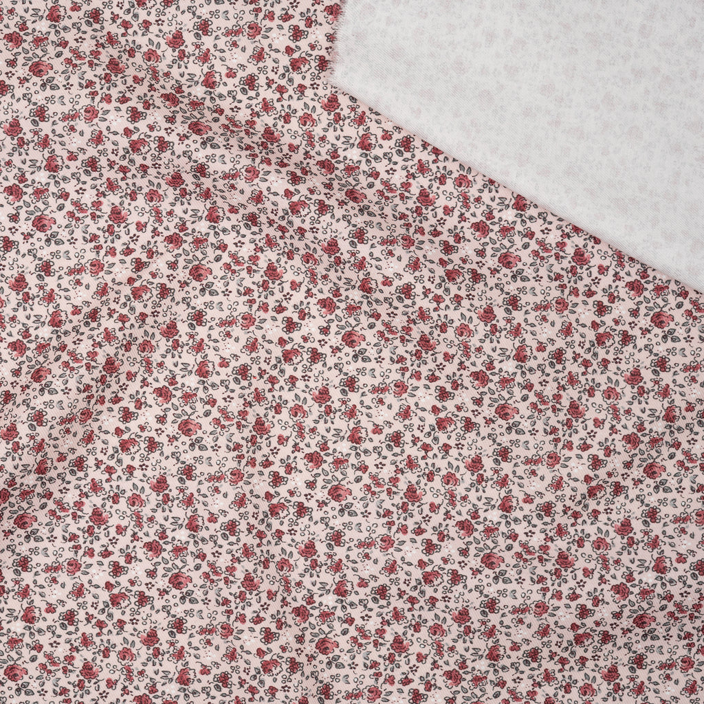 Bio Baumwolle Rosenmeer | Stoffwerk