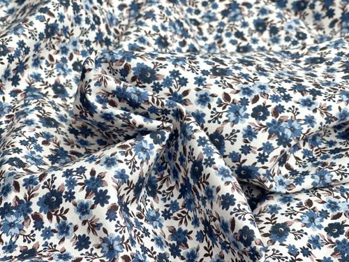 Bio Baumwolle Vintage Blau | Stoffwerk