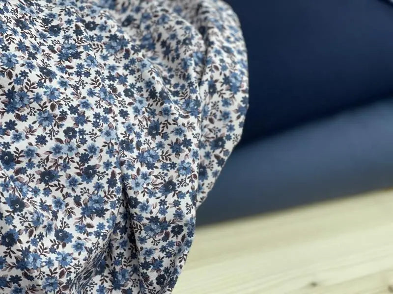 Bio Baumwolle Vintage blau