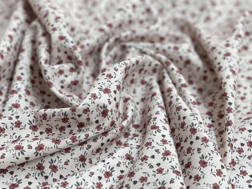 Bio Baumwolle Vintage Blümchen Cayenne | Stoffwerk