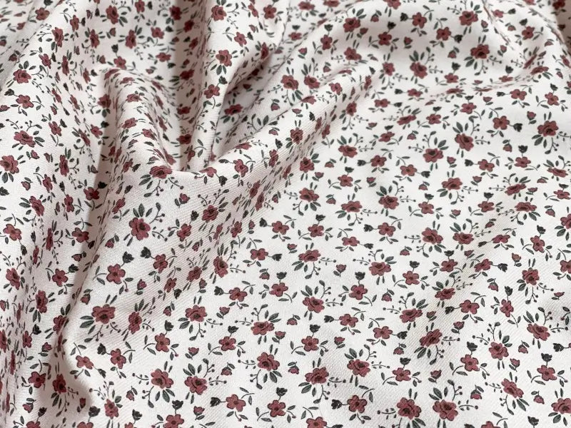 Bio Baumwolle Vintage Blümchen cayenne