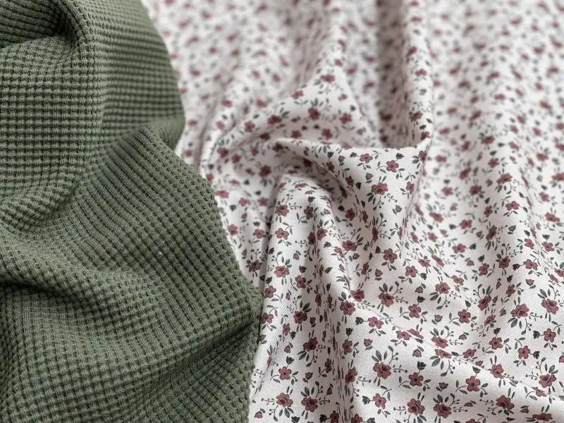 Bio Baumwolle Vintage Blümchen cayenne