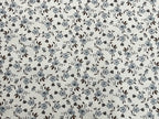 Bio Baumwolle Vintage Blümchen rauchblau