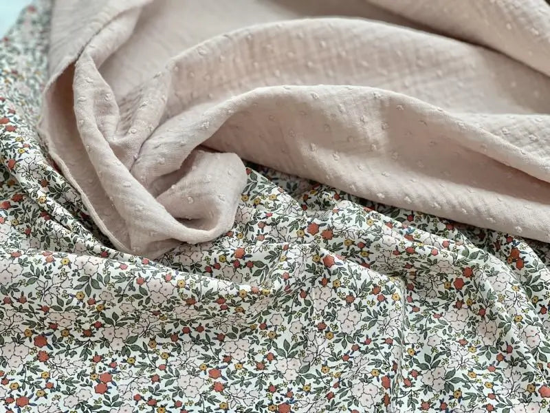 Bio Baumwolle Voile Blumen Glockenblume