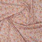 Bio Baumwolle Voile Blumen Orange