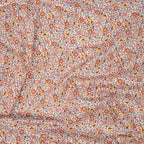Bio Baumwolle Voile Blumen Orange