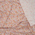 Bio Baumwolle Voile Blumen Orange