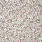 Bio Baumwolle Voile Blumen Rosa Grün Gelb