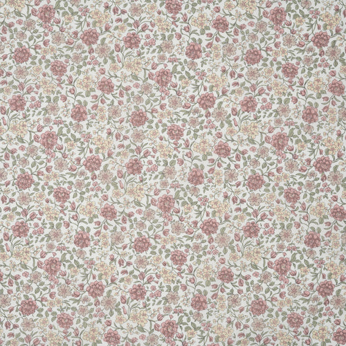 Bio Baumwolle Voile Blumen Rosa Grün Gelb