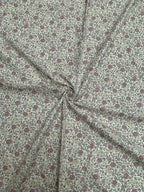 Bio Baumwolle Voile Blumen rosa grün gelb