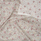 Bio Baumwolle Voile Blumen Rosa Grün Gelb