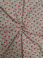 Bio Baumwolle Voile Blumen Rot Grün Orange | Stoffwerk