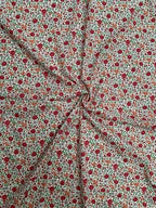 Bio Baumwolle Voile Blumen rot grün orange