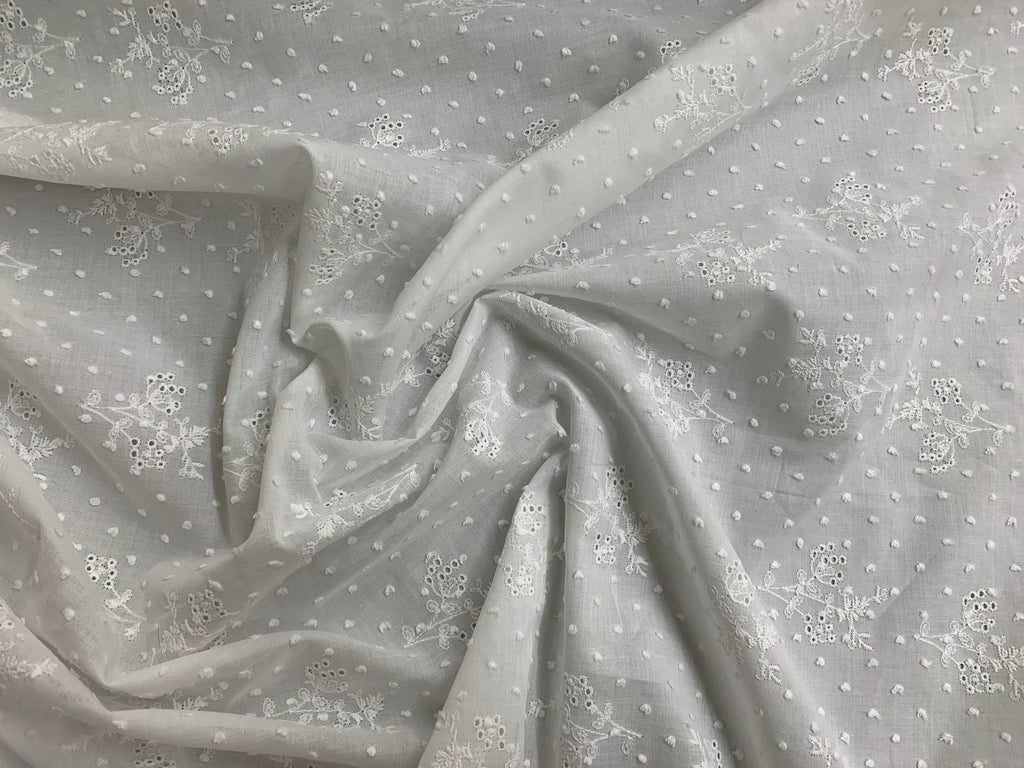 Bio Baumwolle Voile Blumen Spitze