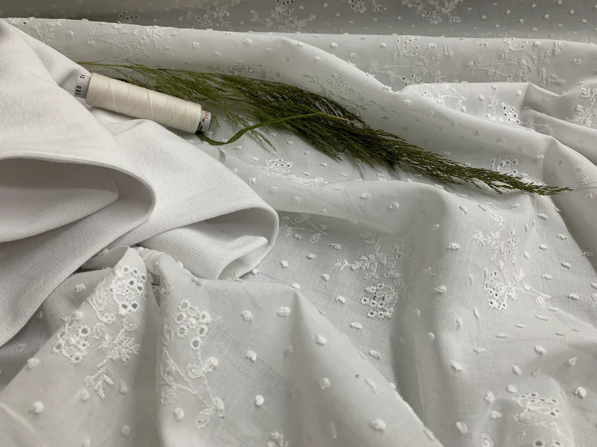 Bio Baumwolle Voile Blumen Spitze | Stoffwerk