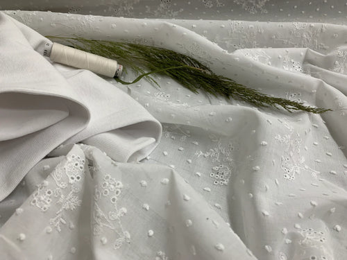 Bio Baumwolle Voile Blumen Spitze | Stoffwerk