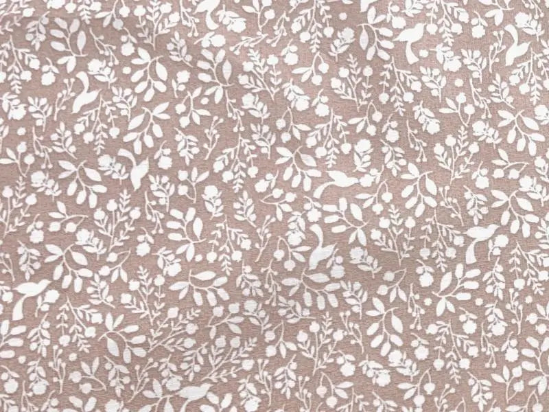 Bio Baumwolle Voile Blumen Vintage Vogelhochzeit