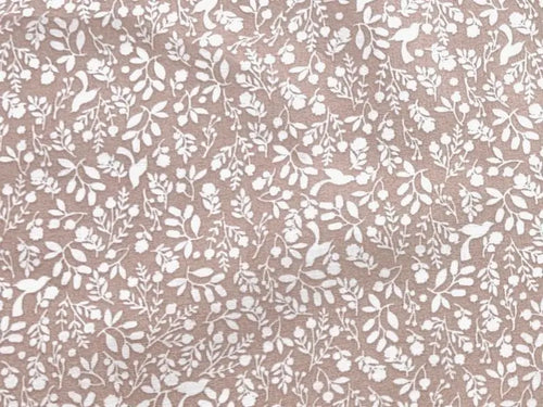 Bio Baumwolle Voile Blumen Vintage Vogelhochzeit | Stoffwerk