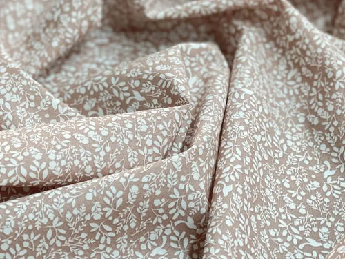 Bio Baumwolle Voile Blumen Vintage Vogelhochzeit | Stoffwerk