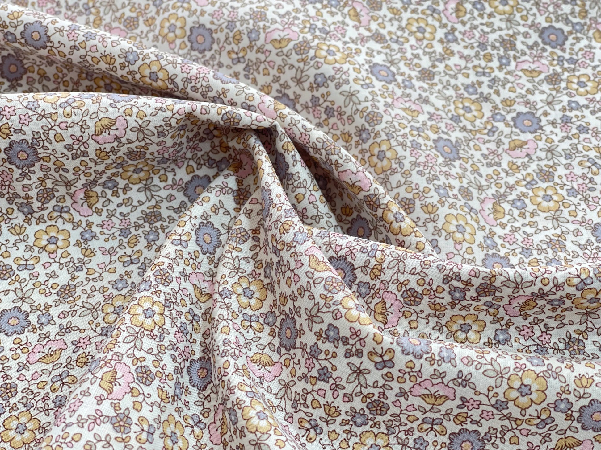 Bio Baumwolle Voile Frühlingserwachen Pastell