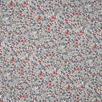 Bio Baumwolle Voile Glockenblumen Grau Blau